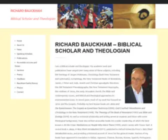 Richardbauckham.co.uk(Biblical Scholar and Theologian) Screenshot