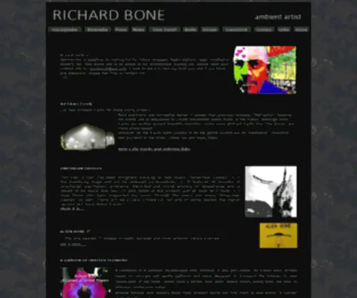 Richardbone.com(The Music of Richard Bone) Screenshot