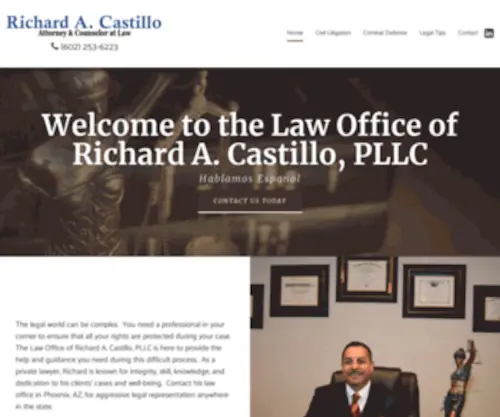 Richardcastillolawfirm.com(Castillo, PLLC) Screenshot