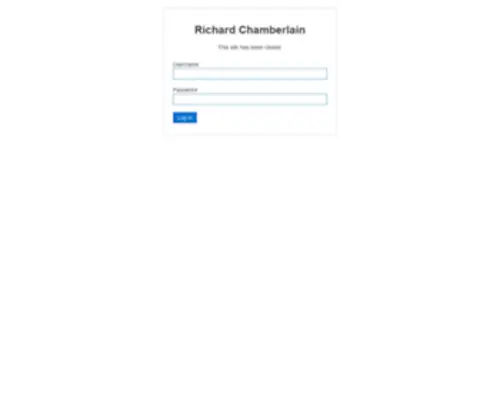 Richardchamberlain.net(Richard Chamberlain) Screenshot