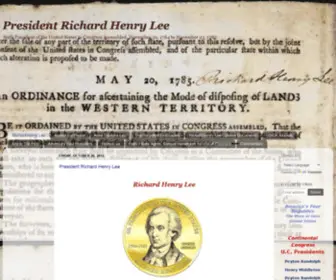 Richardhenrylee.org(President Richard Henry Lee) Screenshot