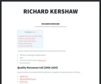 Richardkershaw.com(Richard Kershaw) Screenshot