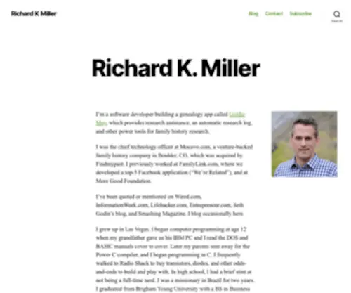 Richardkmiller.com(Richard K) Screenshot