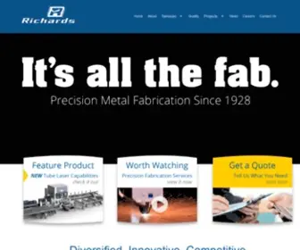 Richards-Fab.com(Richards Sheet Metal) Screenshot