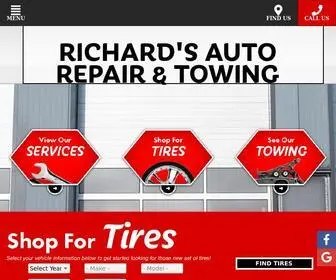 Richardsautoandtowing.com(Fairmont MN Auto Repair & Tires) Screenshot