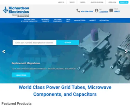 Richardsonelectronics.cn(理察森电子) Screenshot