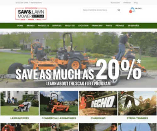 Richardsonsaw.com(Richardson Saw & Lawnmower) Screenshot