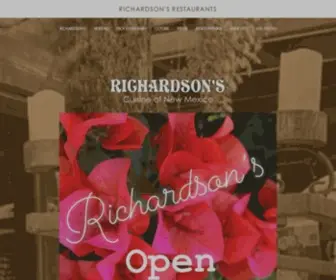 Richardsonsnm.com(Home of the Original Green Chile Potato. The Richardson's family of restaurants includes) Screenshot