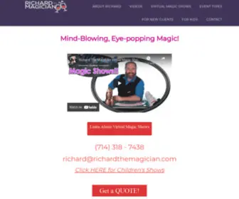 Richardthemagician.com(Virtual Magic Shows) Screenshot
