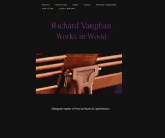 Richardvaughan.com.au(Richard has been absorbed by the challenges of making fine work in wood and sharing this joy for at least 30 years) Screenshot