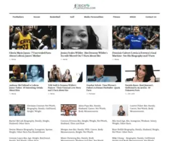 Richathletes.com(Profile of athletes) Screenshot