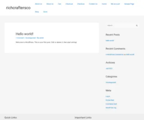 Richcrafters.co.uk(Just another WordPress site) Screenshot