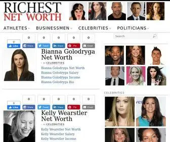 Richestnetworth.com(Net Worth and Salary Information of Richest Actors) Screenshot