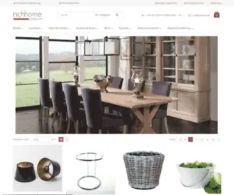 Richhome.de(Richhome-Onlineshop für Landhausstil Möbel, Designermöbel & mehr) Screenshot