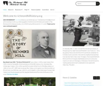 Richmondhillhistory.org(The Richmond Hill Historical Society was founded in the early 1980's as a chapter of the Queens Historical Society) Screenshot