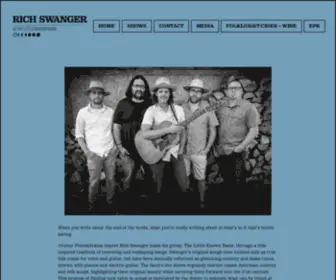 Richswanger.com(RICH SWANGER & THE LITTLE KNOWN BAND) Screenshot