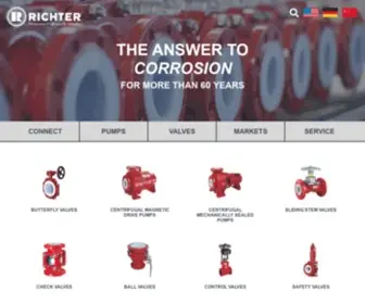 Richter-CT.com(Richter Pumps & Valves) Screenshot