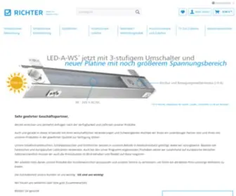 Richter-Elektrotechnik.de(Schaltschrankleuchten und Schaltschrankzubehör direkt vom Hersteller) Screenshot