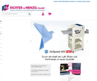 Richter-Menzel.de(Maschinen und Materialien zur Druckweiterverarbeitung) Screenshot