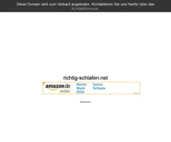 Richtig-SChlafen.net(Diese Webseite wird zum Verkauf angeboten) Screenshot