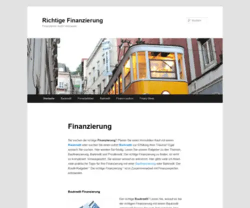 Richtige-Finanzierung.de(Baukredit, Privatkredit, Barkredit, Finanzlexikon) Screenshot