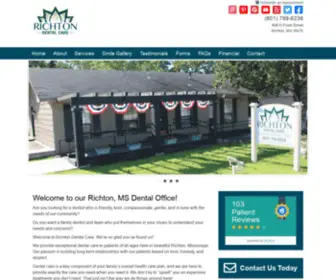 Richtondentist.com(Richton, MS Dentist) Screenshot