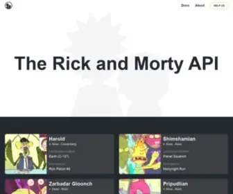 Rickandmortyapi.com(The Rick and Morty API) Screenshot