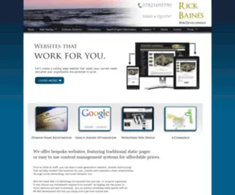 Rickbaines.com(Let's create a cutting edge website) Screenshot