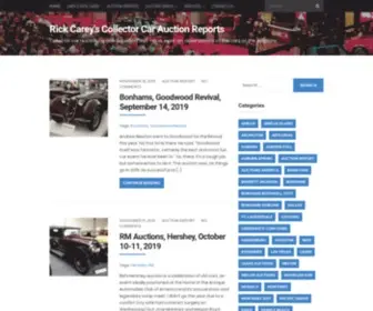 Rickcarey.com(Collector car auction reports based on first) Screenshot