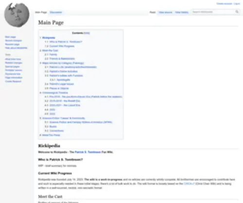 Rickipedia.org(Rickipedia) Screenshot