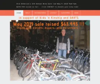 Ricksbikesale.com(Rick Anderson's Bike Sale to benefit Kids 'n Kinship & DARTS) Screenshot