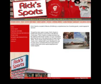 Rickssports.net(CUSTOM APPAREL & SPORTING GOODS STORE) Screenshot