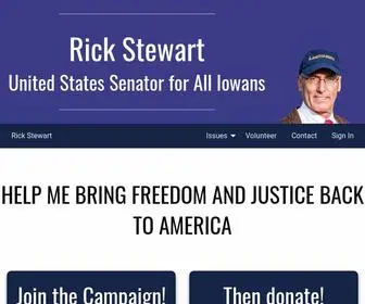 Rickstewart.com(HELP ME BRING FREEDOM AND JUSTICE BACK TO AMERICA About Rick I'm a native Iowan born in Postville) Screenshot