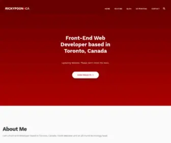 Rickypoon.ca(Front End Developer in Toronto) Screenshot