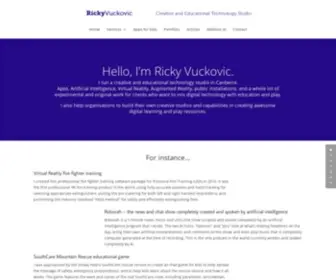 Rickyvuckovic.com(A creative technology studio in Canberra) Screenshot