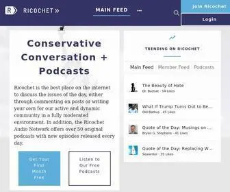 Ricochet.com(Conservative Conversation and Community Ricochet) Screenshot