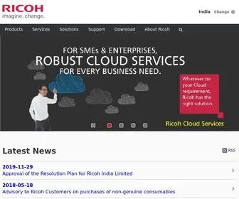 Ricoh.co.in(Ricoh India) Screenshot
