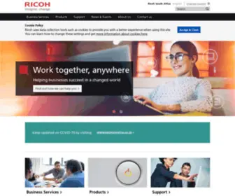 Ricoh.co.za(Office solutions) Screenshot