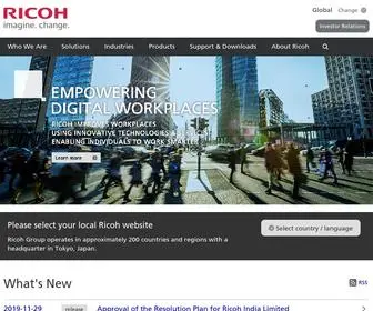Ricoh.com(Ricoh Global) Screenshot