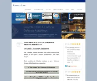 Riddelllaw.com(Columbus DUI/OVI Criminal Defense Attorney) Screenshot