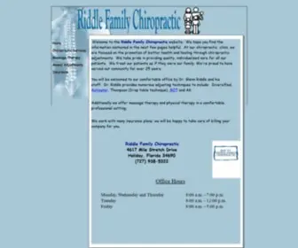 Riddlefamilychiropractic.com(Riddle Family Chiropractic in Holiday) Screenshot