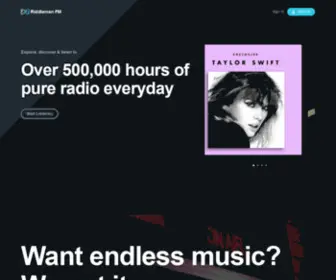 Riddlemanfm.com(Endless music from pure radios for every mood) Screenshot