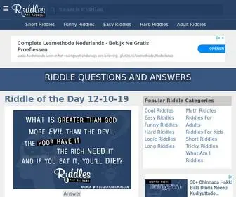 Riddlesandanswers.com(Riddle Questions and Answers With Pictures) Screenshot