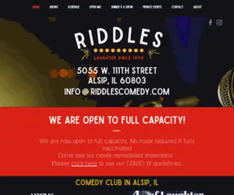 Riddlescomedy.com(Comedy Club in Alsip) Screenshot