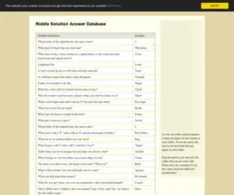Riddle.solutions(Riddle Solution Answer Database) Screenshot