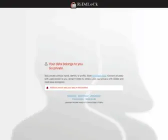 Riddlock.com(Go private with user privacy) Screenshot