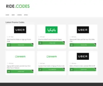 Ride.codes(Uber & Careem Promo Codes in Pakistan) Screenshot