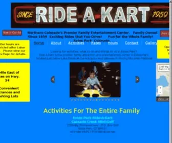 Rideakart.com(Estes Park family attraction entertainment center at Rocky Mountain National Park) Screenshot