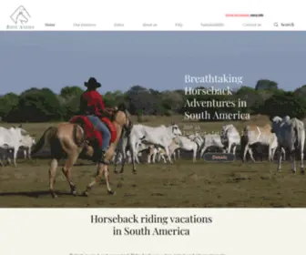 Rideandes.com(Breathtaking Horseback Riding Tours in South America) Screenshot