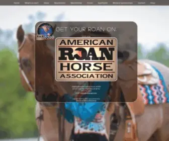 Ridearoan.com(The American Roan Horse Association) Screenshot